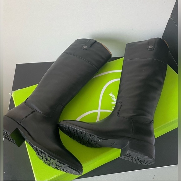 NIB Sam Edelman Drina Knee High Riding Boots in Black Leather - Picture 6 of 11